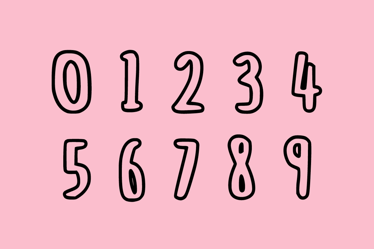 Pink Love outline font, a Handwritten Font by Fourteen Letter (Photo 5 of 6)