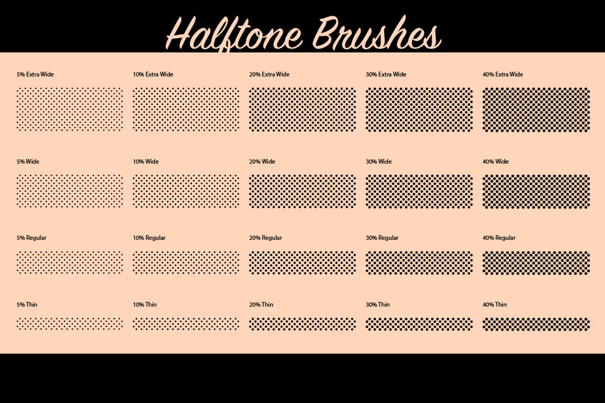 Heartfelt Halftone Vector Brushes, a Brush Add-On by BackYard Graphics Co. (Photo 6 of 15)