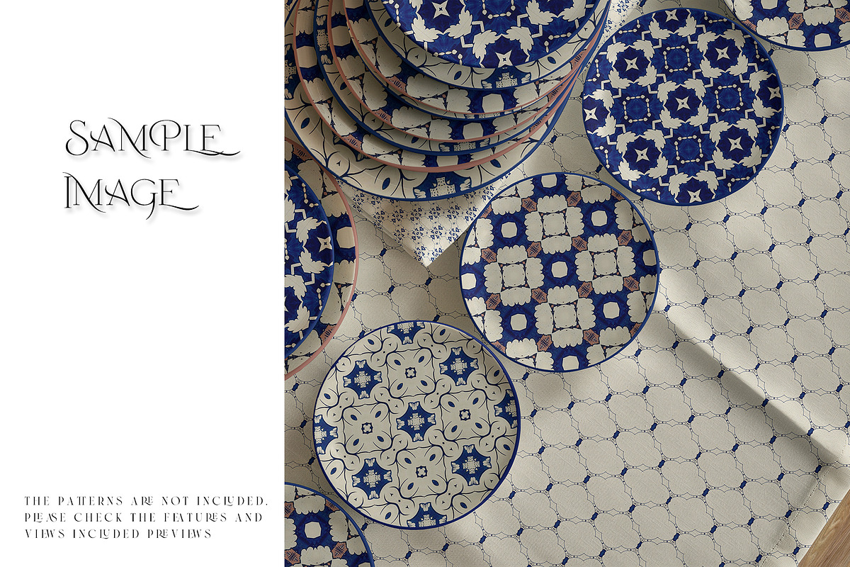 2 Types of Plates Tablecloth Napkin, a Household Mockup by mock-ups (Photo 6 of 11)