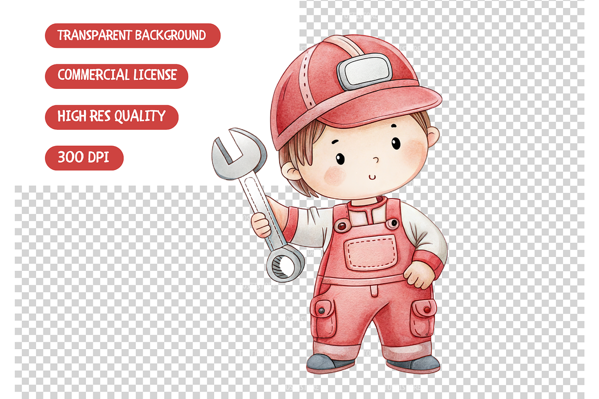 Little Racer Clipart Set, an Illustration by TatiMockup