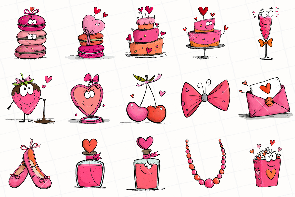 Coquette Valentine Clipart, an Illustration by OK Design (Photo 3 of 6)