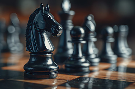 Chess pieces on chessboard, a Sports & Recreation Photo by AlyaAnd