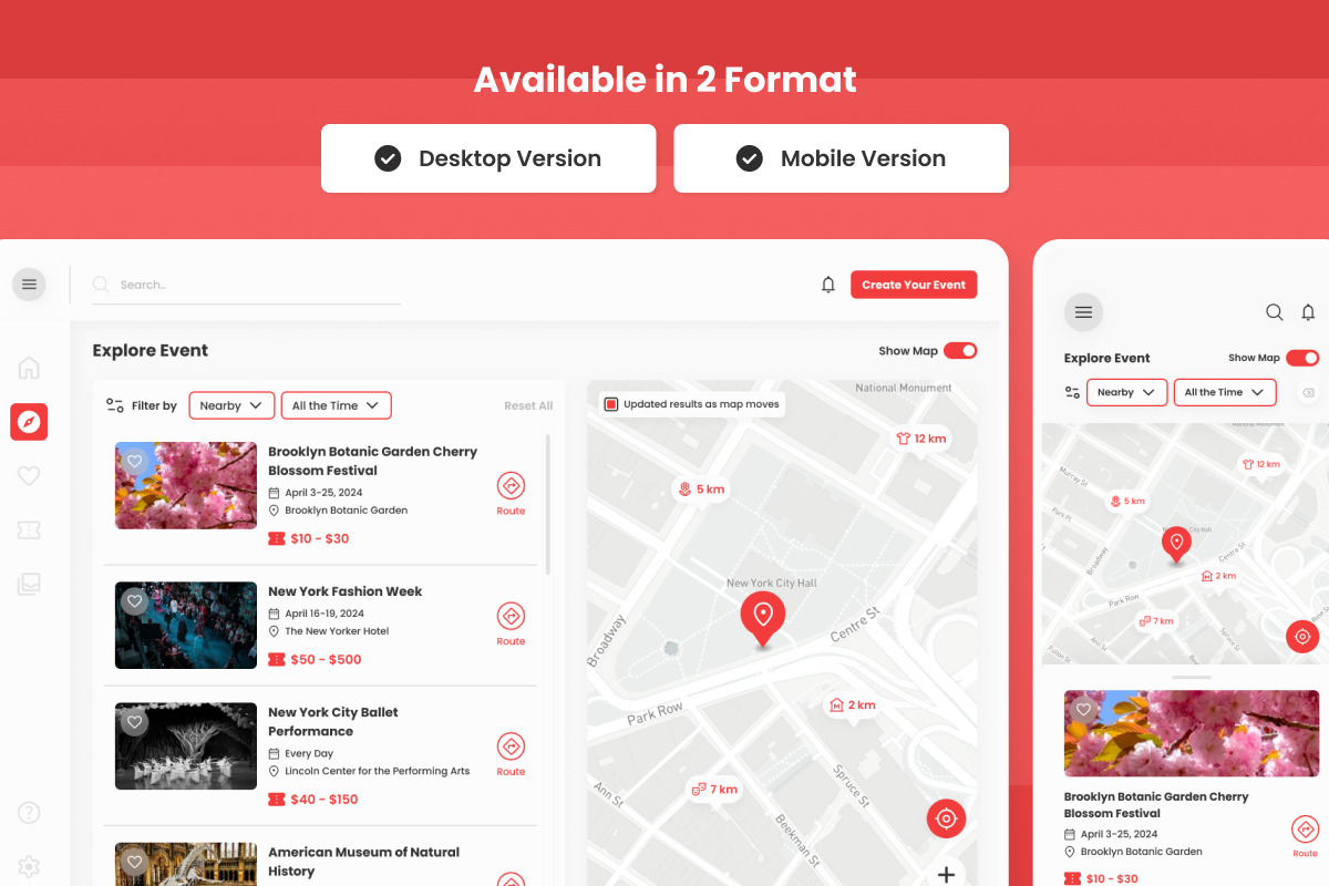 Evolvea - Event Booking Dashboard, an UI Kit Template by twinstd (Photo 5 of 5)