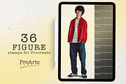 Procreate Figure Guide Stamps, a Brush Add-On by Lucrumplus (Thumbnail 1 of 5)