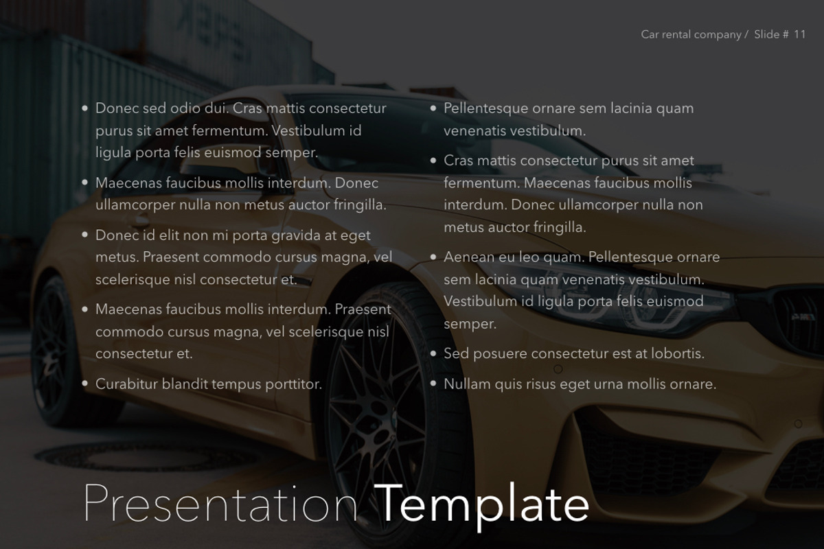 Car Rental PowerPoint Theme, a Presentation Template by Jumsoft