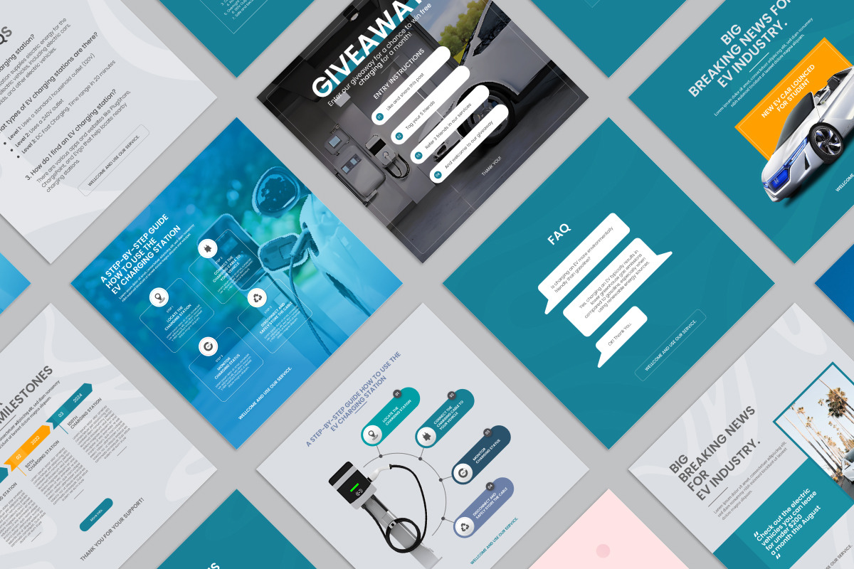 EV Charging Station Marketing kit, a Social Media Template by thedesignsource (Photo 4 of 5)