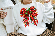 Red Bow Christmas Lights Sublimation, a Seasonal Illustration by Creative Art (Thumbnail 3 of 3)