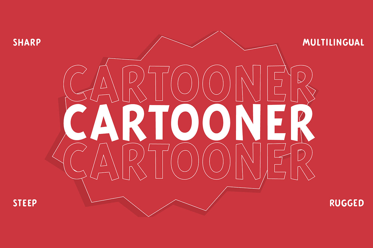Cartooner Display Font Family, a Sans Serif Font by FansyType (Photo 3 of 9)