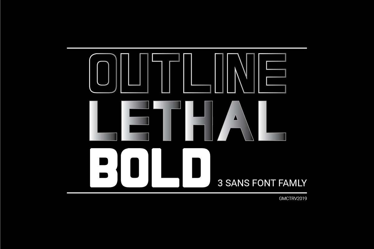 Lethal - 3 sans font family
