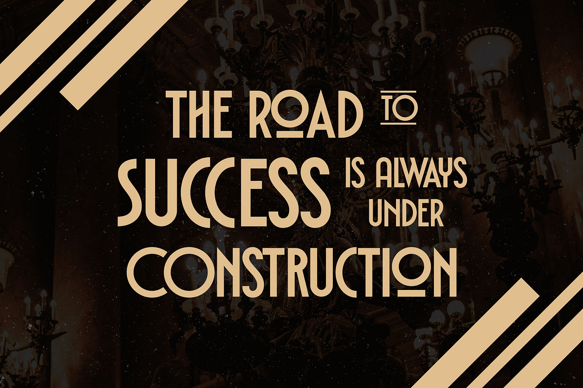 Delauney - Art Deco Font, a Serif Font by Arterfak Project (Photo 5 of 13)