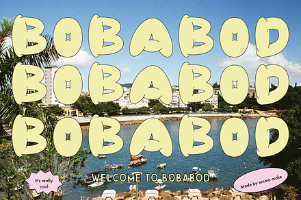 Bobabod Bubble Font SVG Colour, a Sans Serif Font by Emma Make