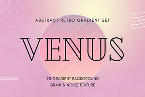 25 Gradient retro background set