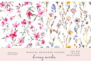 Pink Meadow Flowers Pattern Set, a Pattern Graphic by Patishop Art (Thumbnail 5 of 7)