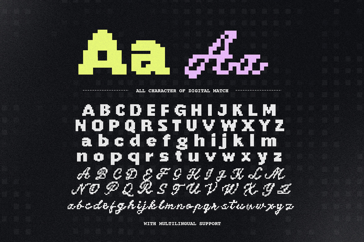 Digital Match - Pixel Font Duo, a Sans Serif Font by Bale Type (Photo 9 of 9)