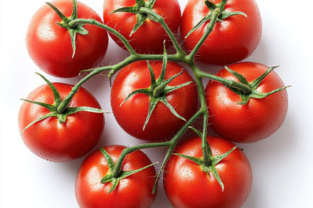 Fresh Tomatoes with green leaves, fr, a Food & Drink Photo by Pixeness