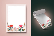 Floral Notepad Templates Set, a Stationery Template by Werlang Paper (Thumbnail 3 of 4)