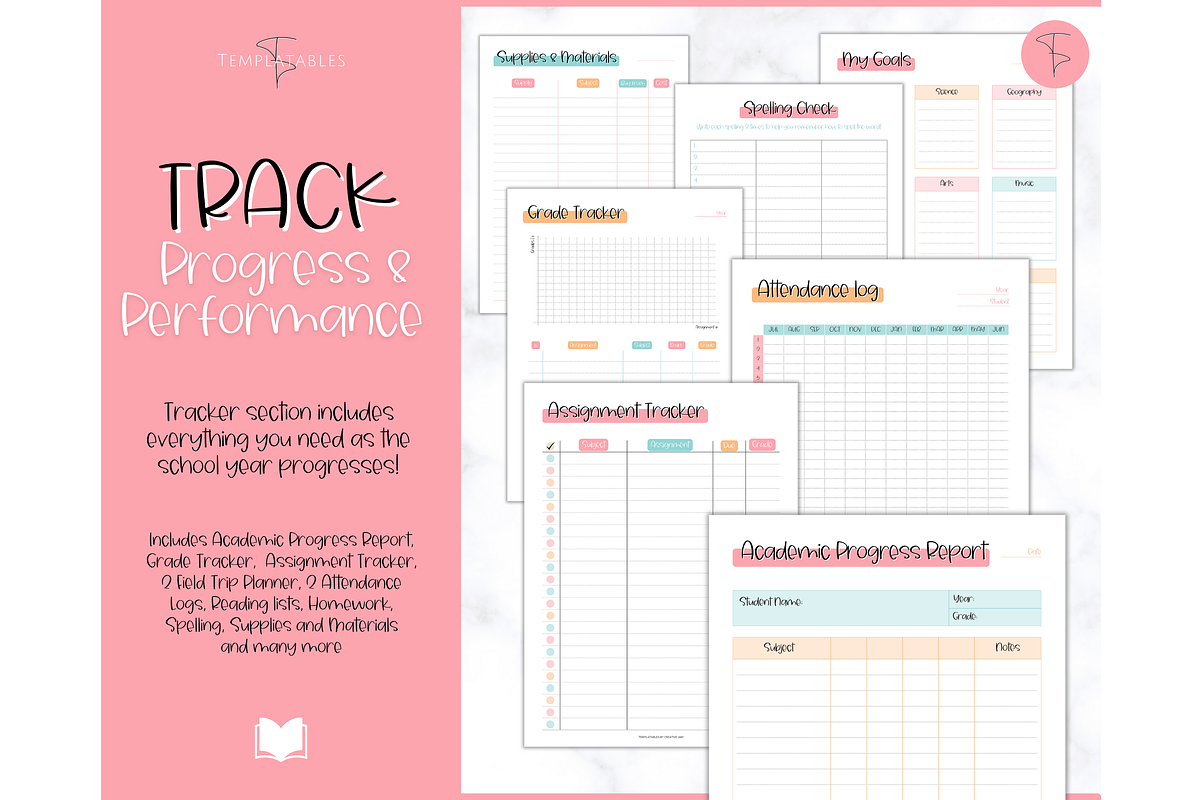 Homeschool Planner Printable - 50 pg, a Templates & Theme by Templatables (Photo 5 of 11)
