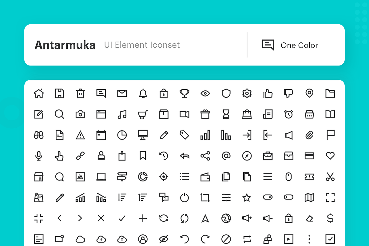 Antarmuka -  UI Element Iconset, a Templates & Theme by Designspace (Photo 6 of 7)