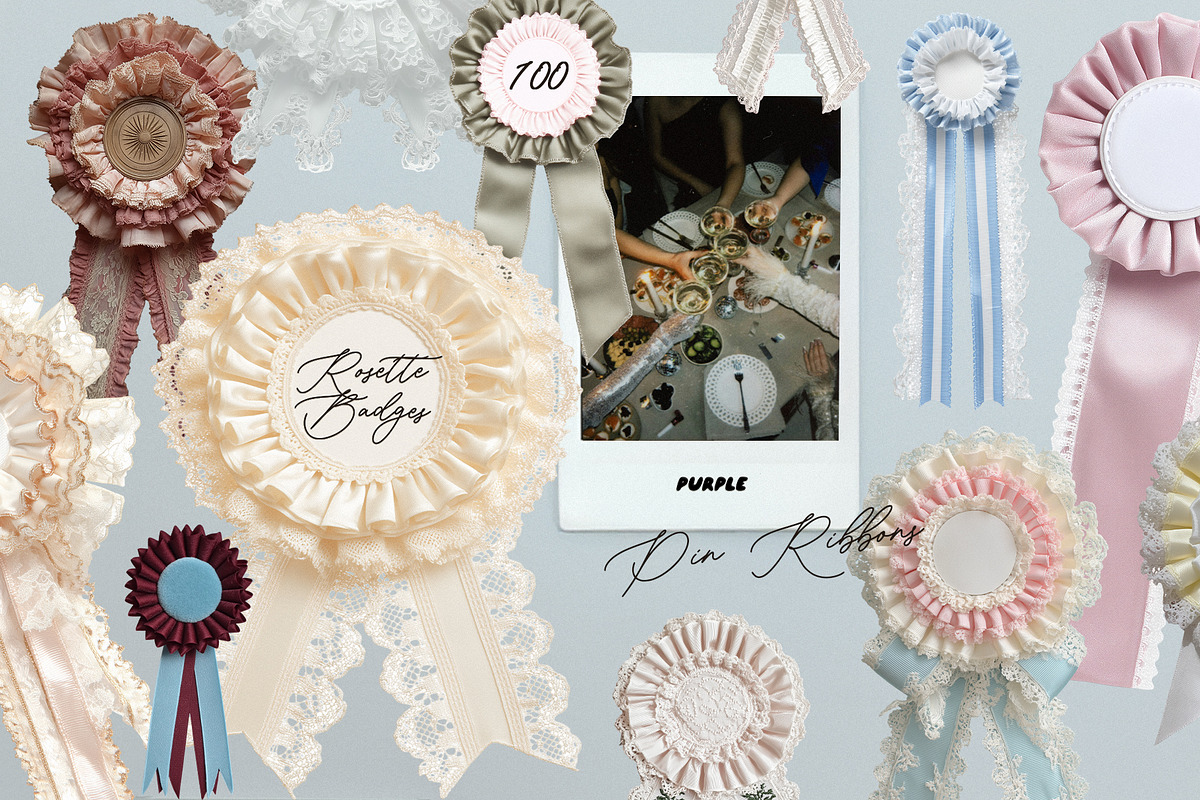 Rosette Badges: Pin Ribbons Pack, an Object Graphic by Purple (Photo 10 of 11)