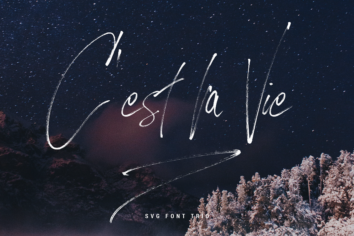 LovingCeline SVG Script Brush Font preview 3