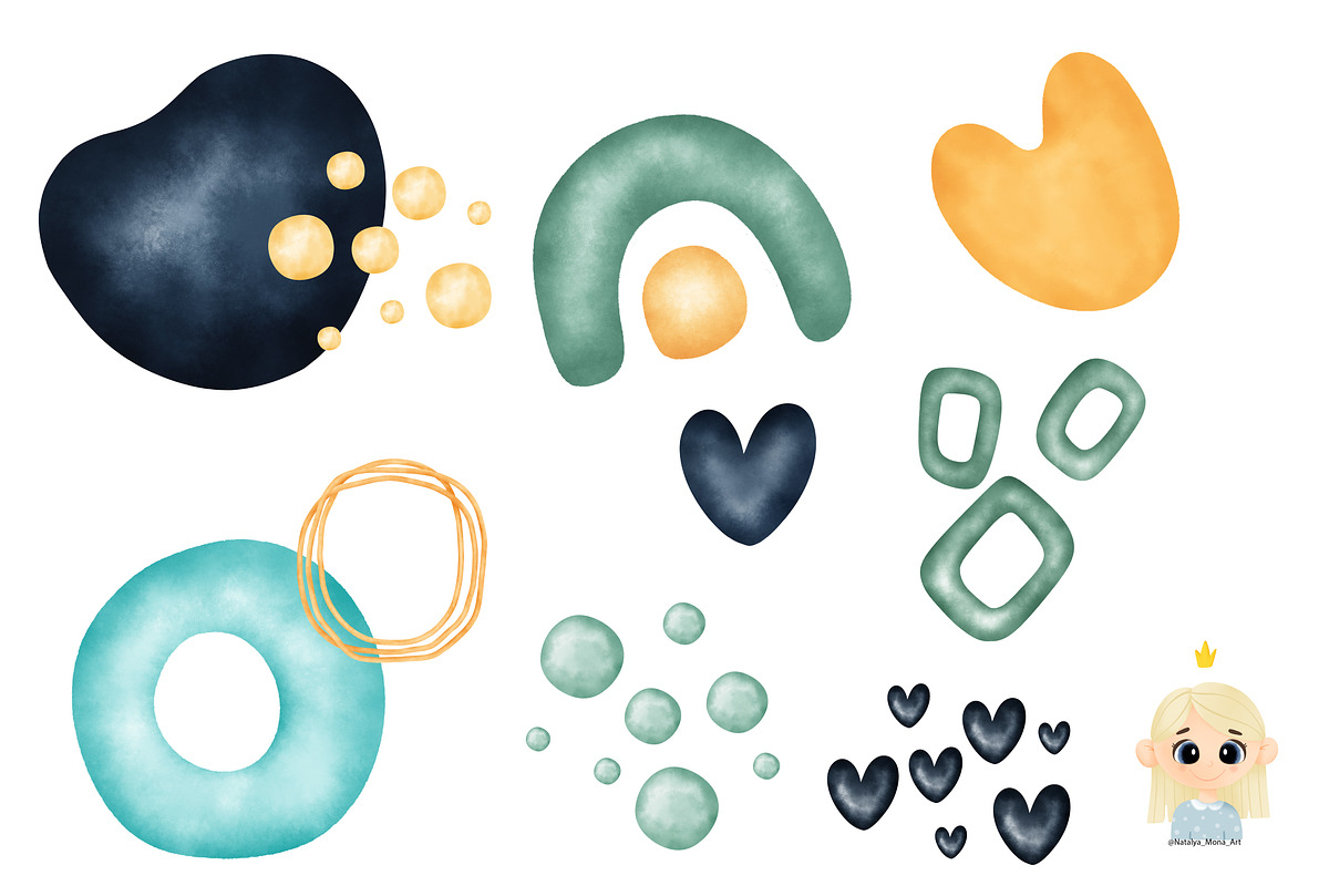Watercolor rainbow clip art, an Illustration by Natalya_Mona_Art (Photo 4 of 9)