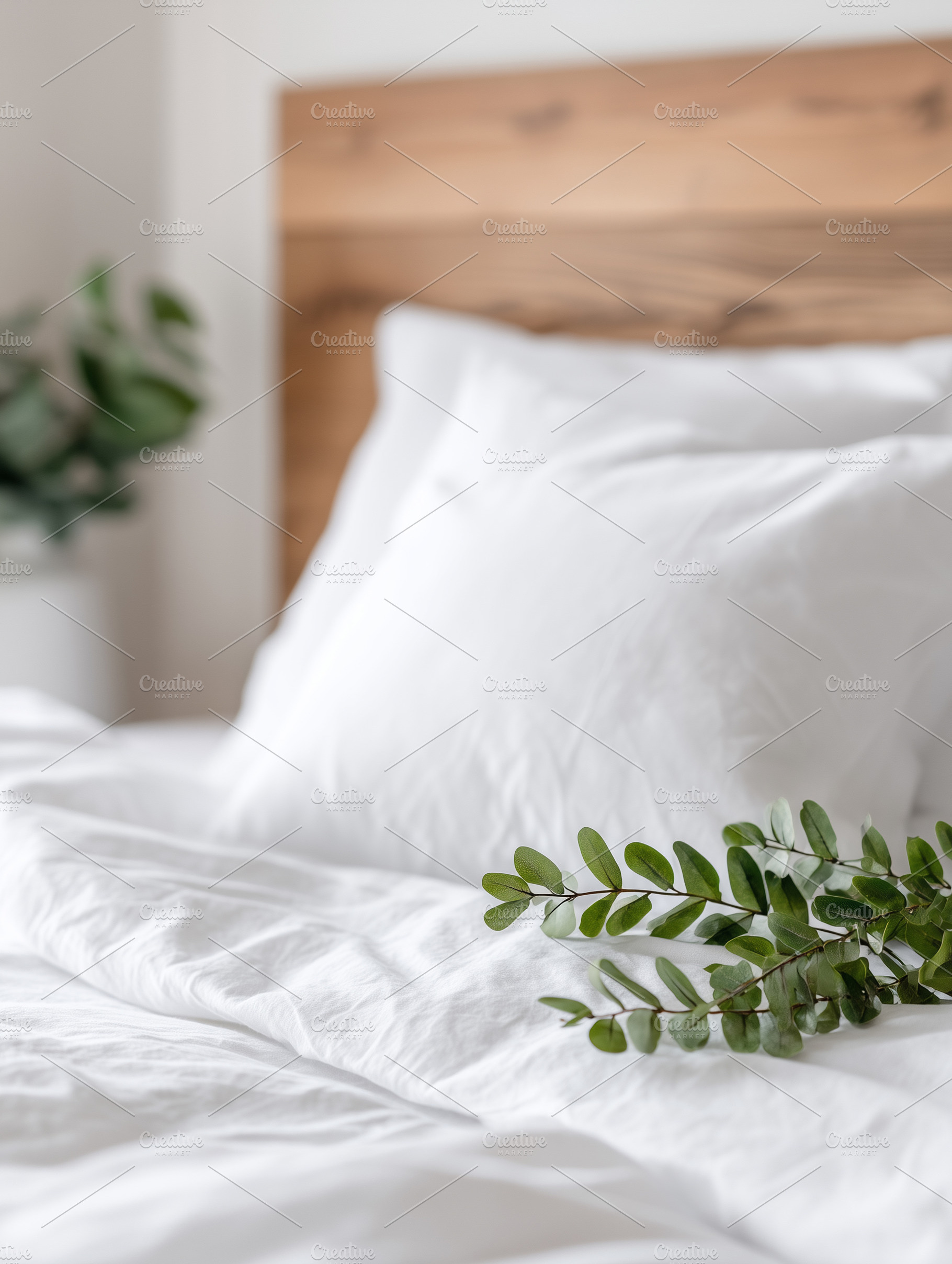 Minimalist bedroom with white, an Architecture Photo by MistyDay