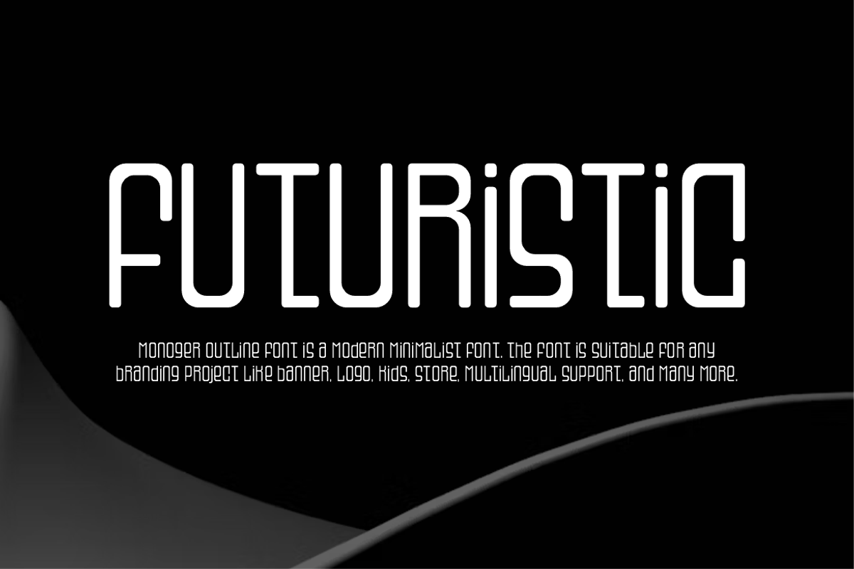 Monoger Outline - Monoline Font, a Sans Serif Font by QR Design Studio (Photo 2 of 7)