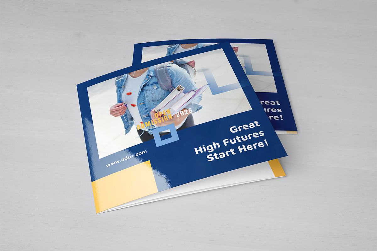 Education Square Trifold Brochure, a Brochure Template by Designsoul14 (Photo 4 of 5)