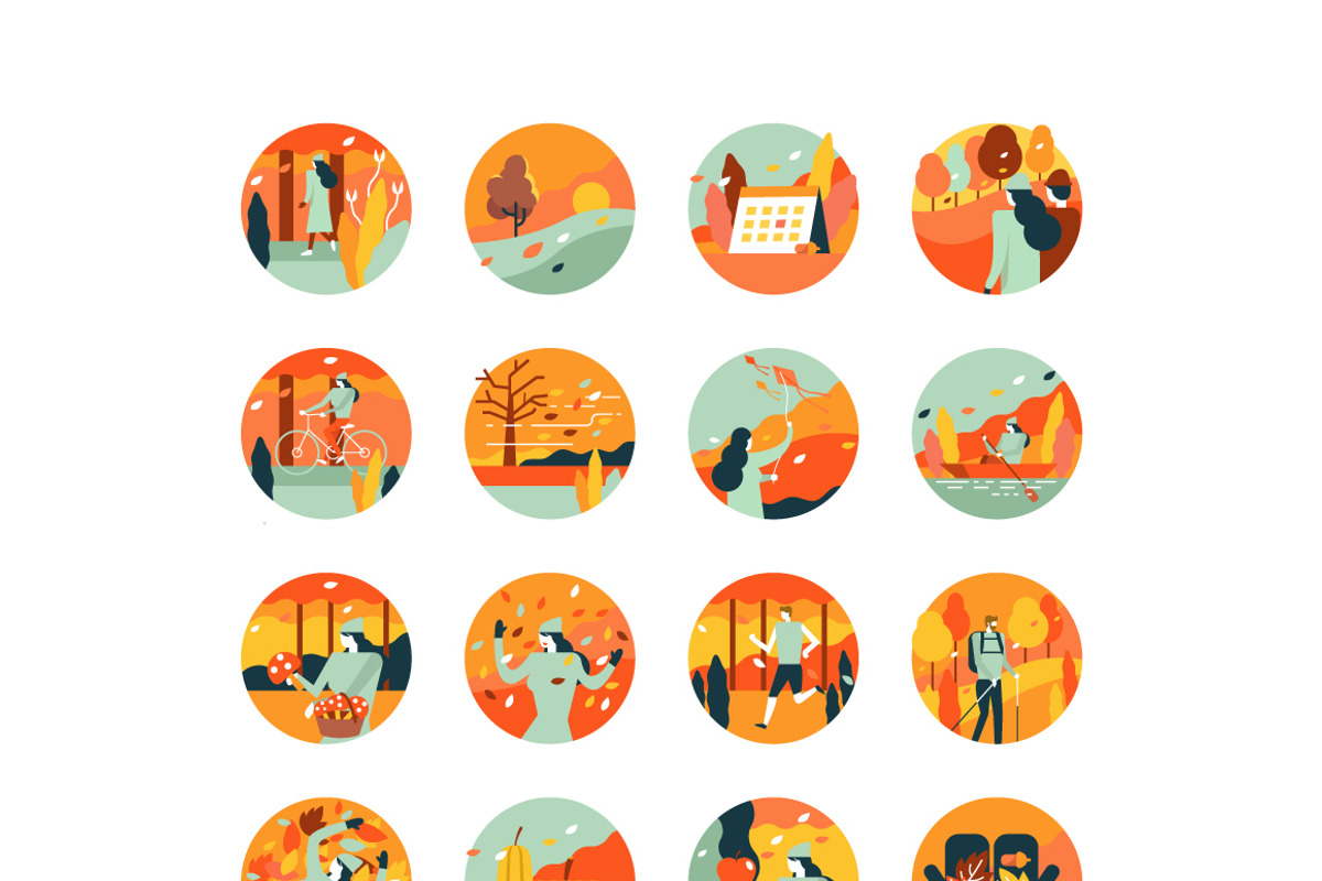 Autumn Activity Icons, an Icon by Foxyard studio (Photo 2 of 3)