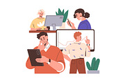 People working in teams concept set, a Person Illustration by Good Studio (Thumbnail 4 of 5)