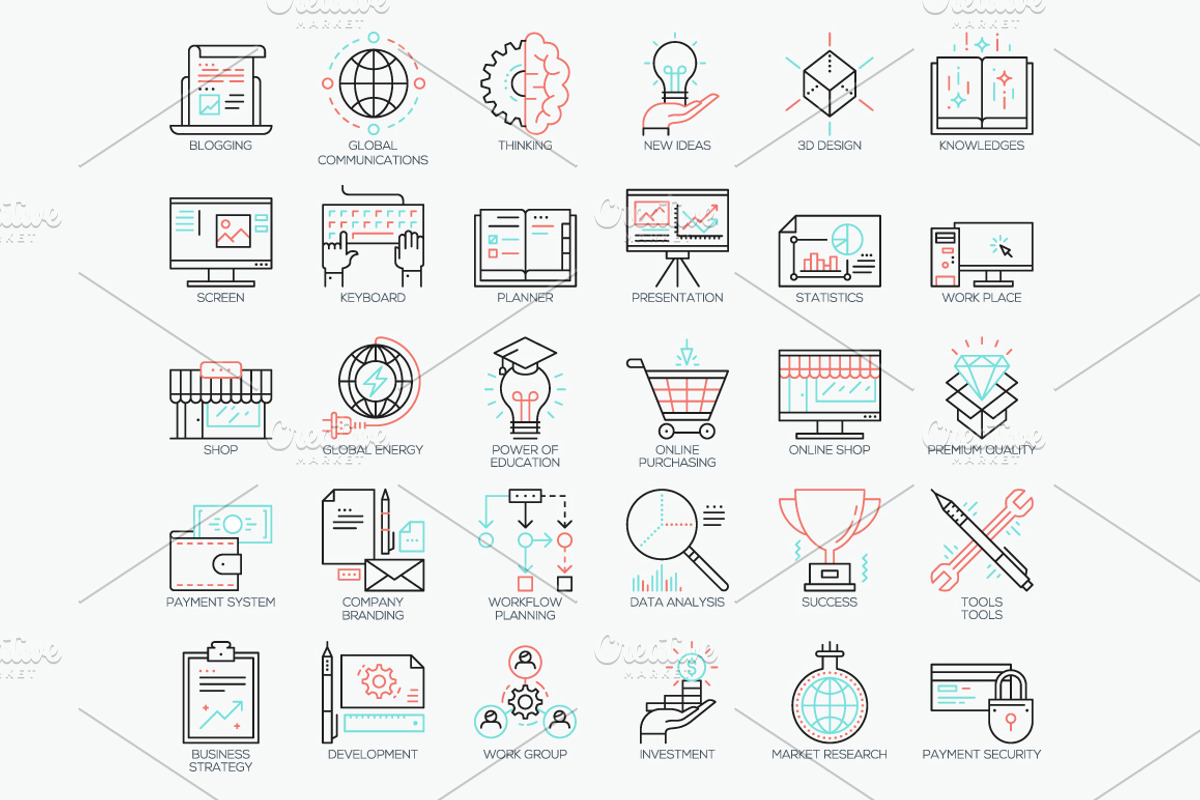 Ultimate Thin Line Infographics, a Presentation Template by Andrew Kras Design (Photo 6 of 10)