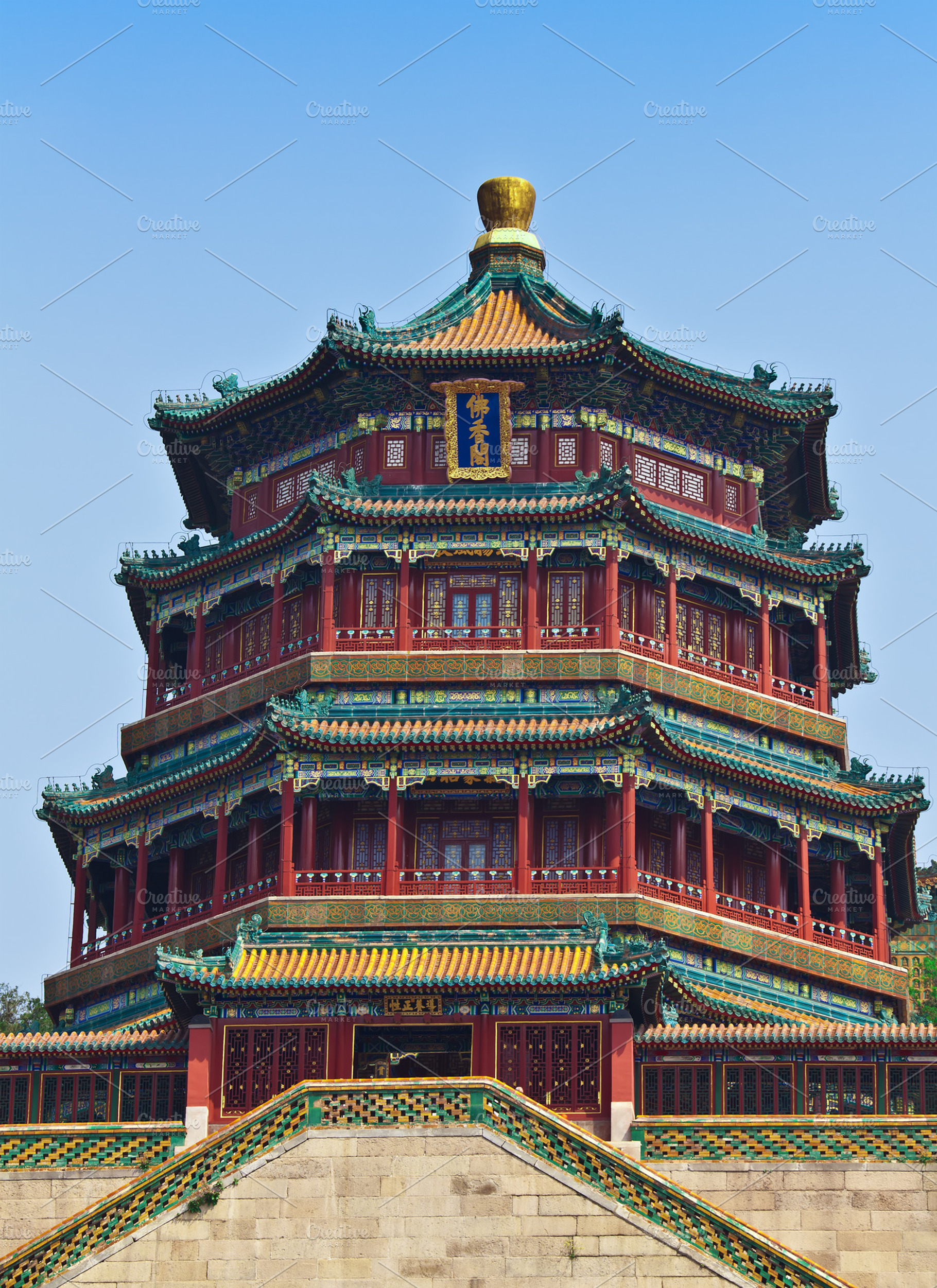 Temple in Summer Palace, an Architecture Photo by Vector Tradition