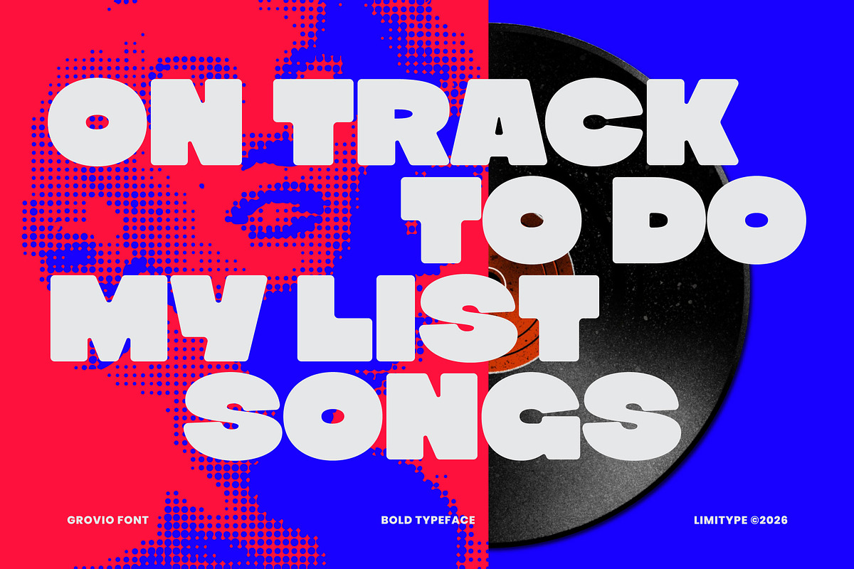 Grovio - Bold Dsiplay Font, a Sans Serif Font by limitype (Photo 3 of 12)