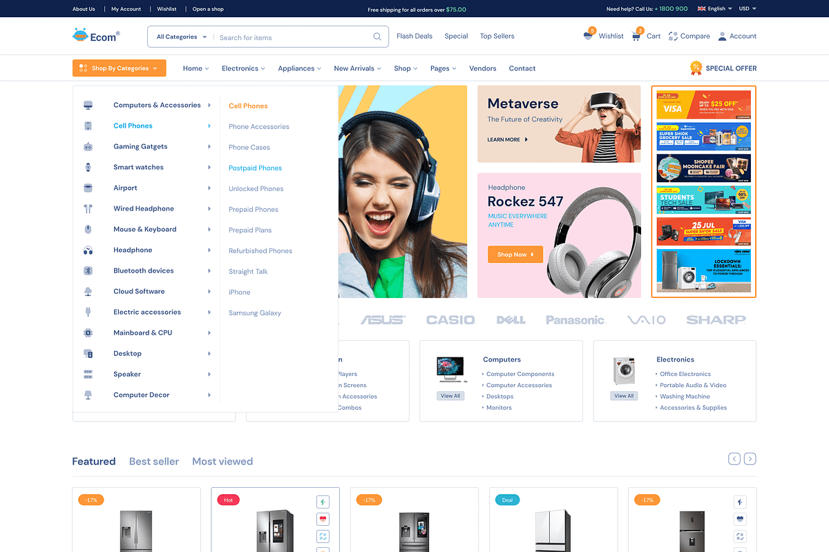 Ecom - Marketplace HTML template, a HTML Template by AliThemes (Photo 5 of 5)