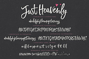Just Heavenly Brush Font & Extras, a Script Font by Nicky Laatz (Thumbnail 9 of 12)