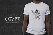 EGYPT: Gods & Symbols BW vector set., a Person Illustration by Varvara Gorbash (Thumbnail 7 of 9)