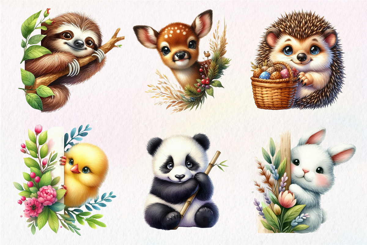 Animal Peeking Around Corner Clipart, an Illustration by Dream Creation (Photo 6 of 7)
