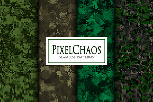 Pixel Chaos Digital Camo Patterns