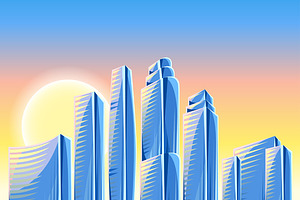 City Skyscrapers Backgrounds.