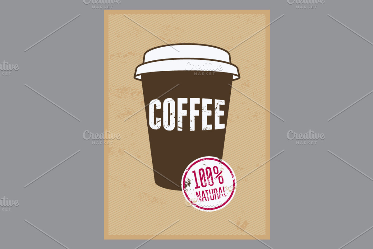 Coffee To Go vector poster set., a Food Illustration by PoPaShop (Photo 12 of 13)