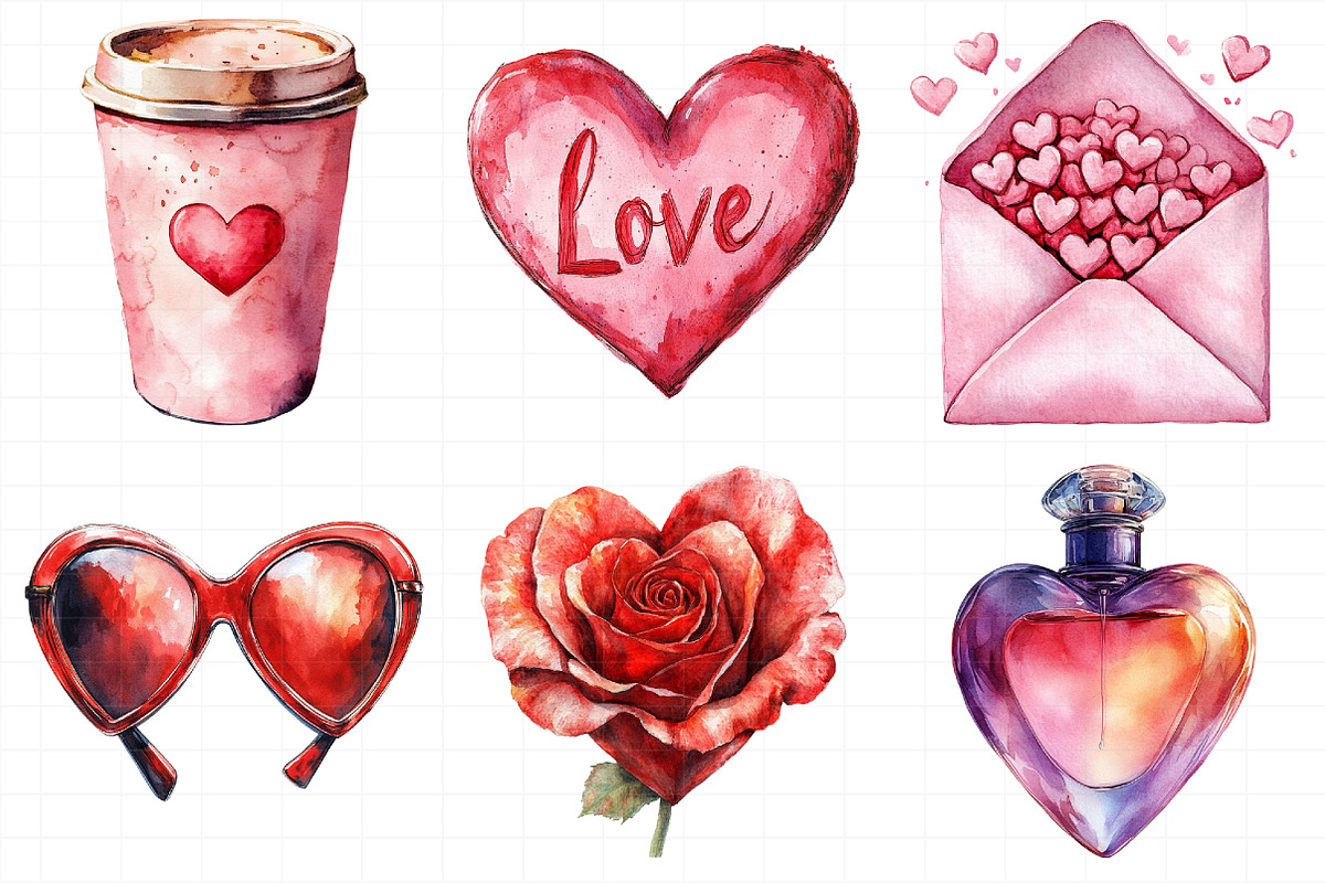 Watercolor Valentines Couple Clipart, an Illustration by Daily.Designs (Photo 5 of 8)
