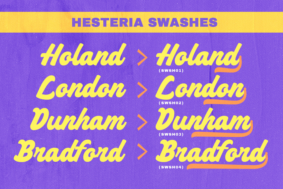 Hesteria Bold Script, a Script Font by Letterhend Studio (Photo 8 of 9)