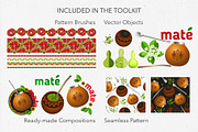 Yerba Mate Design Toolkit., a Brush Add-On by IrinaCzaran (Thumbnail 2 of 7)