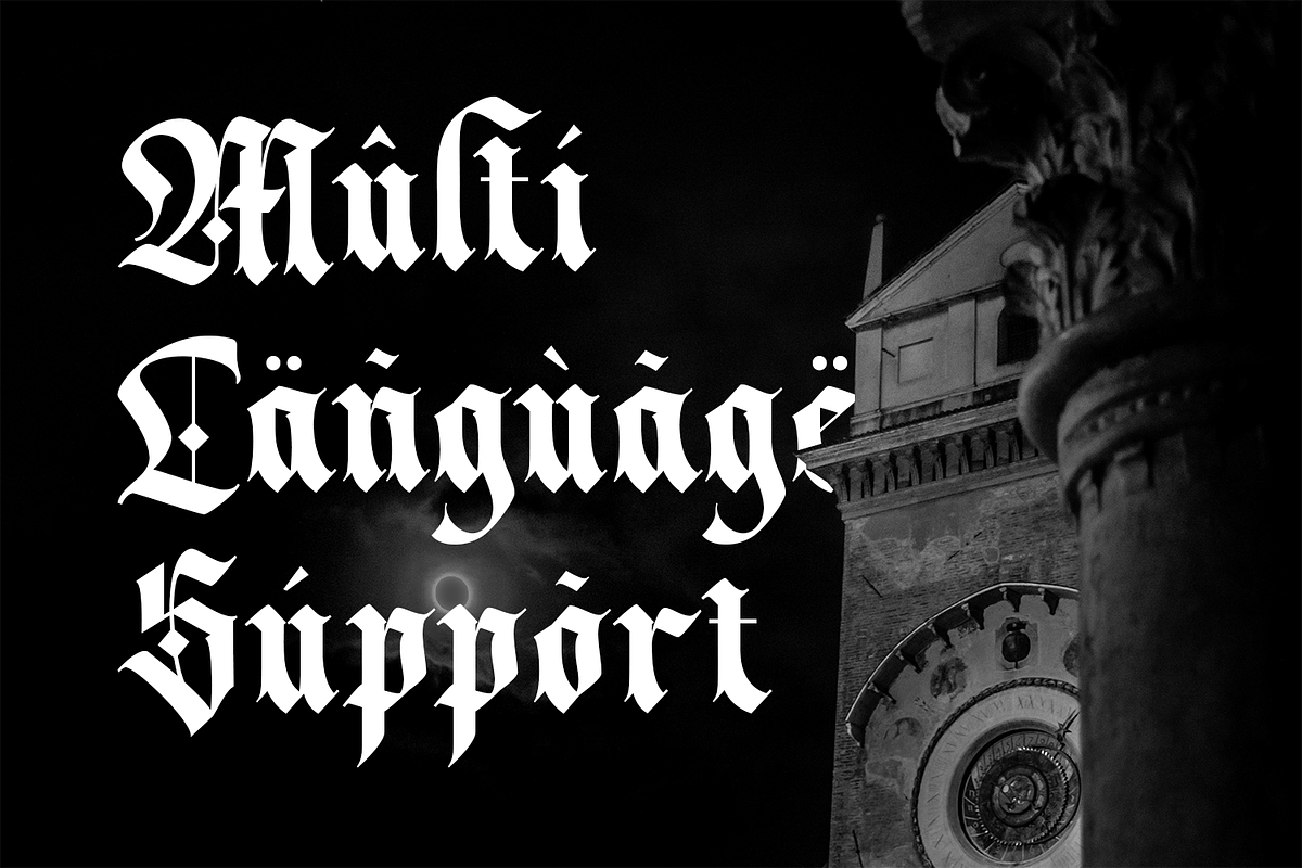 Dark Whisper – Fierce Blackletter, a Blackletter Font by Almarkhatype (Photo 5 of 10)
