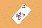 Kawaii Axolotl Summer Walk, a Seasonal Illustration by Palau (Thumbnail 6 of 12)