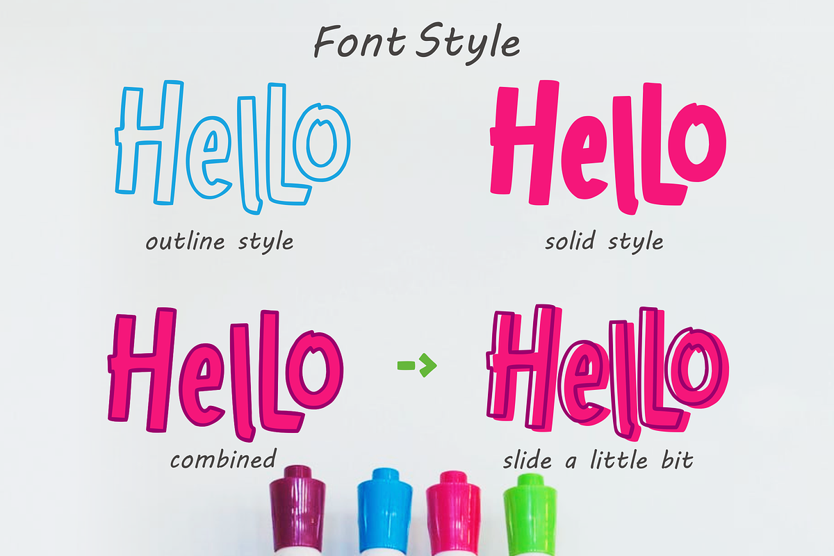 Hello freeday 2 Style font, a Font by Glyphstyle (Photo 2 of 9)