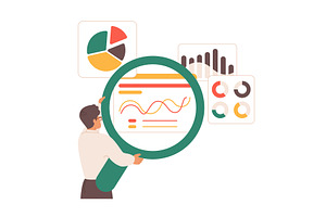 Benchmark performance kpi, a Finance Illustration by Lemberg Vector