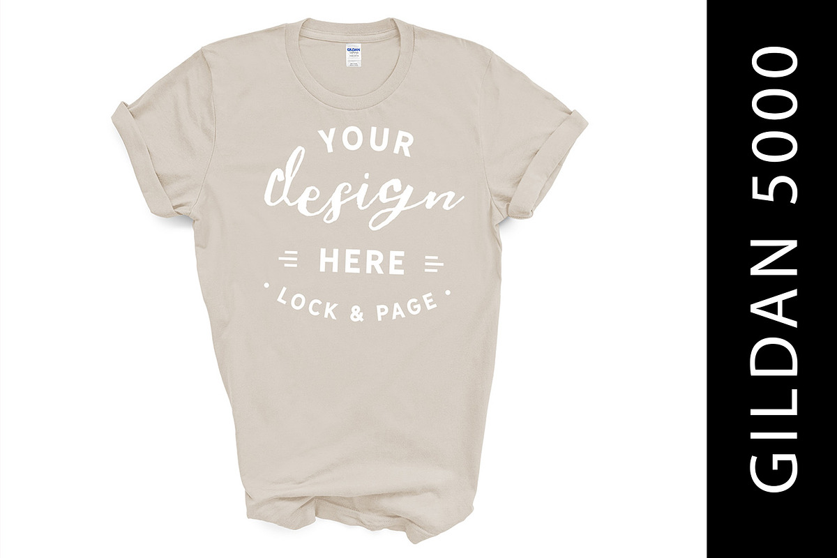Gildan 5000 Mockup TShirt Bundle, a Shirt Mockup by lock and page (Photo 3 of 22)