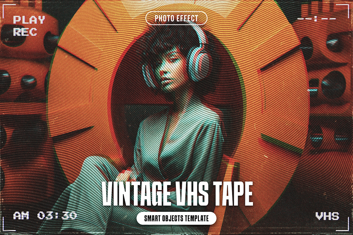 Vintage VHS Tape Photo Effect, a Layer Style Add-On by iDoodle Studio (Photo 1 of 5)