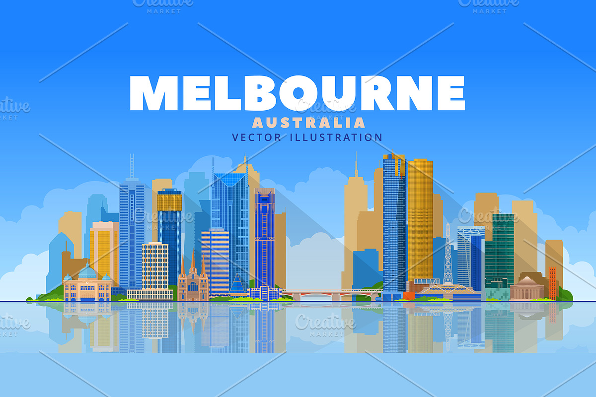 Melbourne Australia skyline, an Illustration by Sky and glass (Photo 2 of 6)